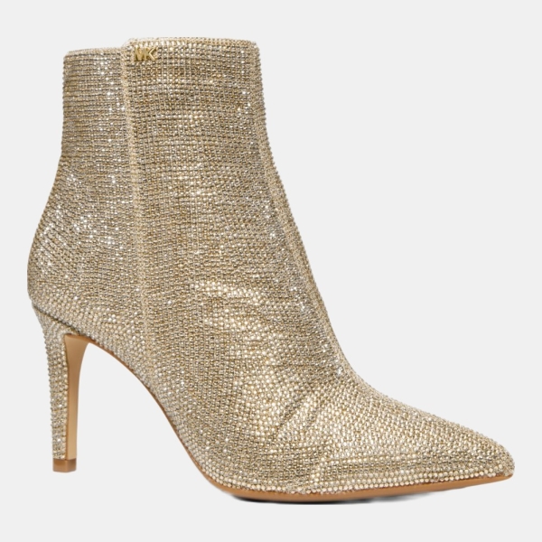 Michael Kors Outlet Dorothy Embellished Glitter Chain-Mesh Ankle Boot