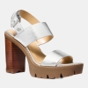 Michael Kors Outlet Holland Metallic Platform Sandal
