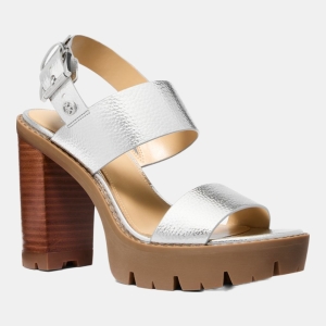 Michael Kors Outlet Holland Metallic Platform Sandal