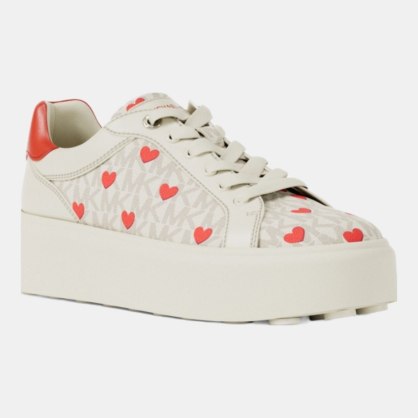 Michael Kors Outlet Romey Printed Signature Logo Platform Sneaker - VANILLA COMBO