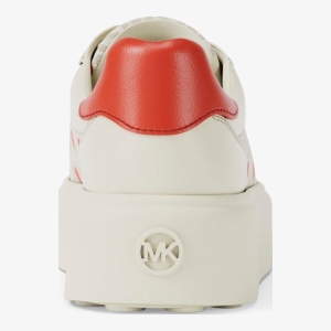 Michael Kors Outlet Romey Printed Signature Logo Platform Sneaker - VANILLA COMBO - Image 5