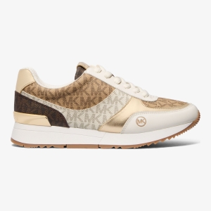 Michael Kors Outlet Andi Color-Block Signature Logo Trainer - Image 3