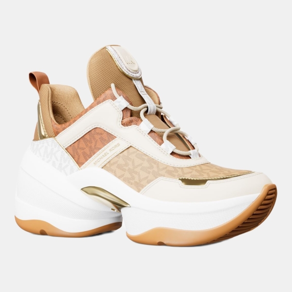 Michael Kors Outlet Olympia Mixed-Media Trainer
