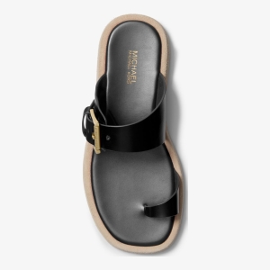 Michael Kors Outlet Selah Leather Slide Sandal - Image 4