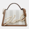Karl Lagerfeld K/Signature striped crossbody bag