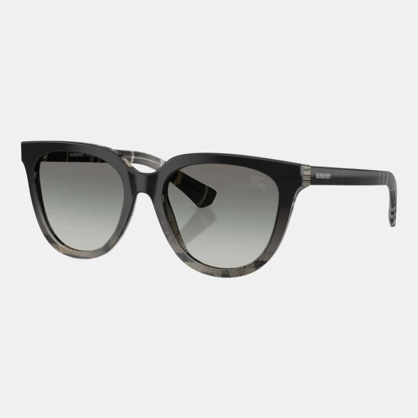 Burberry Women's Grey Square Sunglasses - Checker Grey Gradient