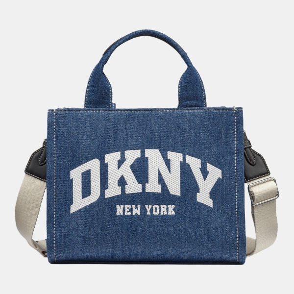 DKNY HADLEE SMALL DENIM LOGO TOTE