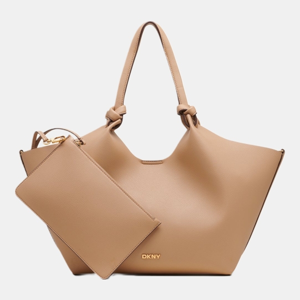 DKNY PAULA MEDIUM COMMUTER TOTE - CAPPUCCINO