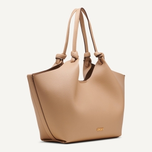 DKNY PAULA MEDIUM COMMUTER TOTE - CAPPUCCINO - Image 6