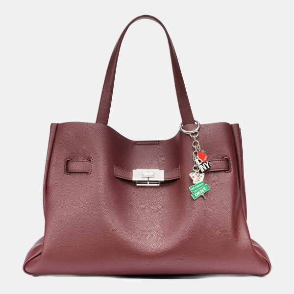 DKNY BRYAR LARGE SATCHEL - Aged Wine