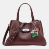 DKNY BRYAR SMALL SATCHEL - Aged Wine