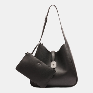 DKNY DARIA LARGE HOBO BAG - Black/Silver