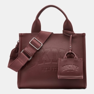 DKNY HADLEE SMALL LOGO TOTE - AGED WINE