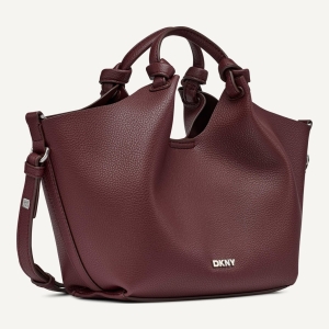 DKNY PAULA SMALL COMMUTER TOTE - AGED WINE - Image 4