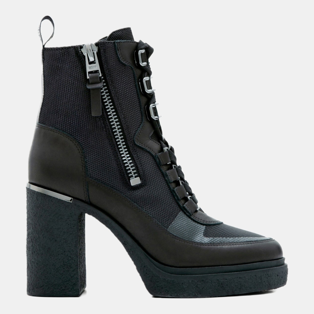 DKNY TOIA LACE-UP BOOTIE - Black