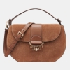 KARL LAGERFELD PARIS JOCELINA SUEDE SHOULDER BAG - Cognac