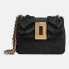 KARL LAGERFELD PARIS LAFAYETTE MINI CROSSBODY WITH BOW - Black Denim