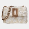 KARL LAGERFELD PARIS LAFAYETTE MINI CROSSBODY TWEED - Winter White
