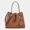 KARL LAGERFELD PARIS AMANDINE CROSSBODY BAG SUEDE - Cognac