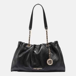KARL LAGERFELD PARIS AMANDINE SHOULDER BAG - Black / Gold