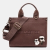 KARL LAGERFELD PARIS KRISTINA SMALL TOTE WITH TOP ZIPPER - Chocolate
