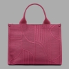 KARL LAGERFELD PARIS KRISTINA DEBOSS KNIT MEDIUM TOTE - Currant - Image 4