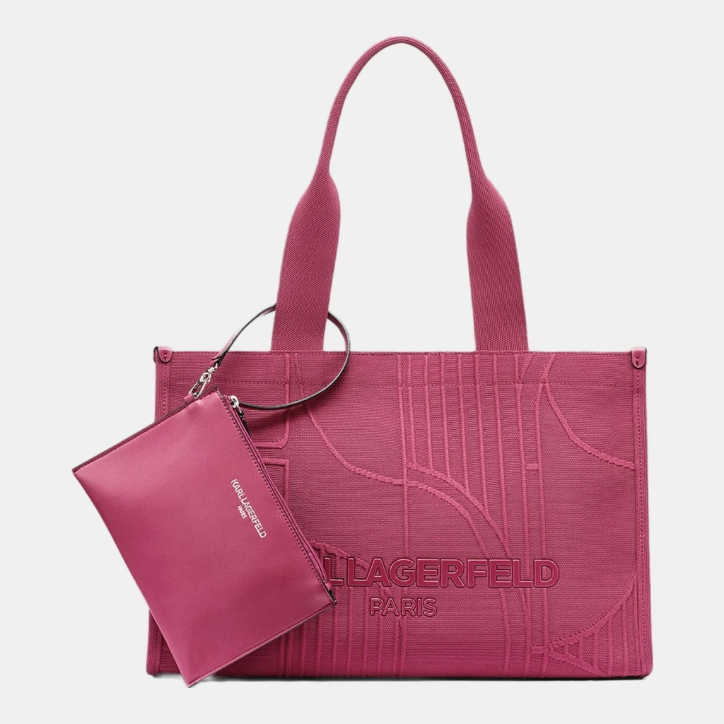 KARL LAGERFELD PARIS KRISTINA LARGE TOTE - Currant