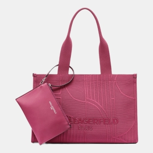 KARL LAGERFELD PARIS KRISTINA LARGE TOTE - Currant