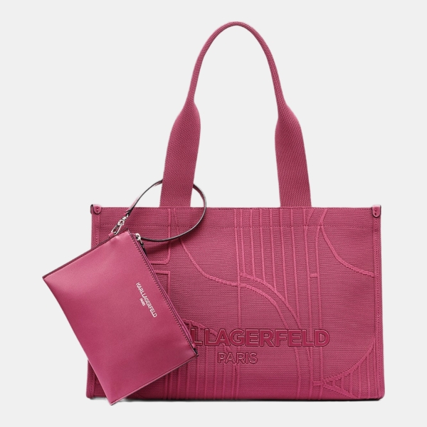KARL LAGERFELD PARIS KRISTINA LARGE TOTE - Currant