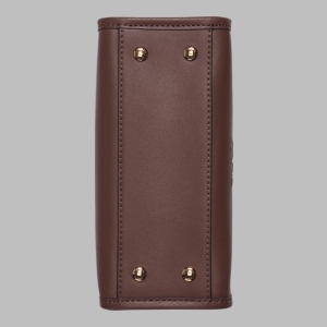 KARL LAGERFELD PARIS SAVOIE SMALL LEATHER CROSSBODY - Brown - Image 6