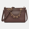 KARL LAGERFELD PARIS SAVOIE SMALL LEATHER CROSSBODY - Brown