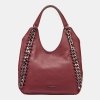 KARL LAGERFELD PARIS GAEL CHAIN SHOULDER BAG - Red