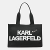 KARL LAGERFELD PARIS KRISTINA LARGE TOTE - Black/White