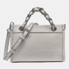 KARL LAGERFELD PARIS SAVOIE SMALL LEATHER CROSSBODY - White