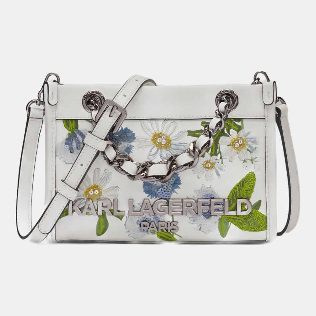 KARL LAGERFELD PARIS SAVOIE FLORAL MINI CROSSBODY - White Multi