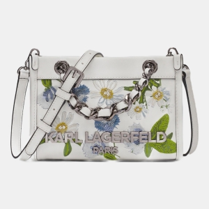 KARL LAGERFELD PARIS SAVOIE FLORAL MINI CROSSBODY - White Multi