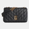 KARL LAGERFELD PARIS LAFAYETTE QUILTED SHOULDER BAG - Black/Gold