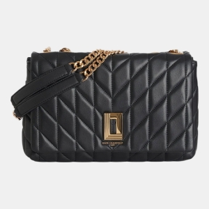 KARL LAGERFELD PARIS LAFAYETTE QUILTED SHOULDER BAG - Black/Gold