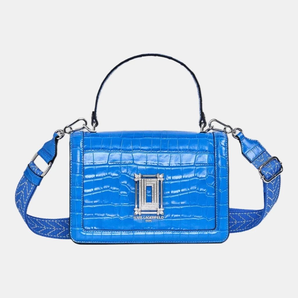 KARL LAGERFELD PARIS SIMONE FLAP CROSSBODY - Deep Lagoon
