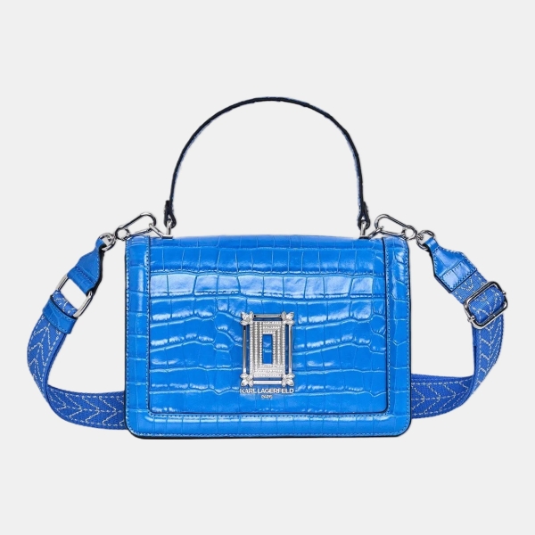 KARL LAGERFELD PARIS SIMONE FLAP CROSSBODY - Deep Lagoon