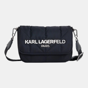 KARL LAGERFELD PARIS VOYAGE LOGO CROSSBODY - Black