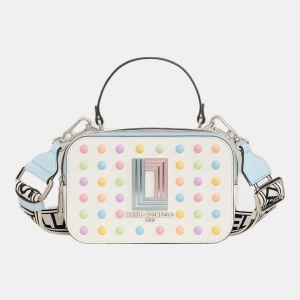KARL LAGERFELD PARIS SIMONE CAMERA CROSSBODY - Ivory/Candy