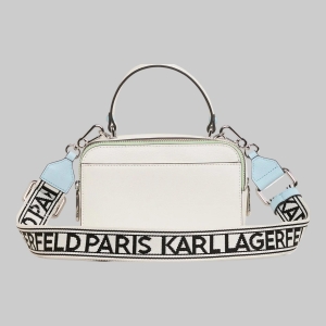 KARL LAGERFELD PARIS SIMONE CAMERA CROSSBODY - Ivory/Candy - Image 3