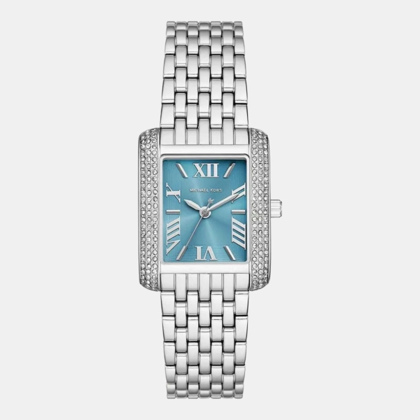 Michael Kors Petite Emery Quartz Blue Dial Women's Watch - Silver