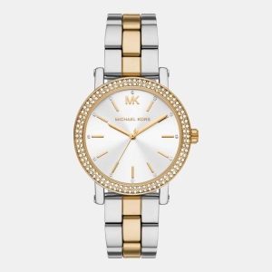 Michael Kors Corey Quartz Silver Dial Women's Watch - Silver And Gold
