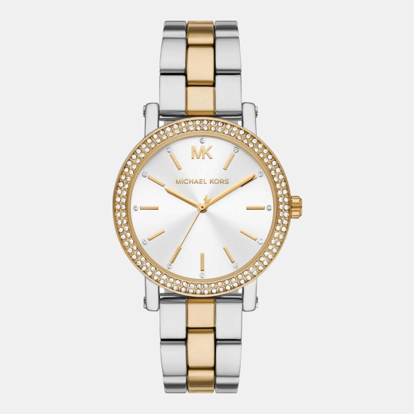 Michael Kors Corey Quartz Silver Dial Women's Watch - Silver And Gold