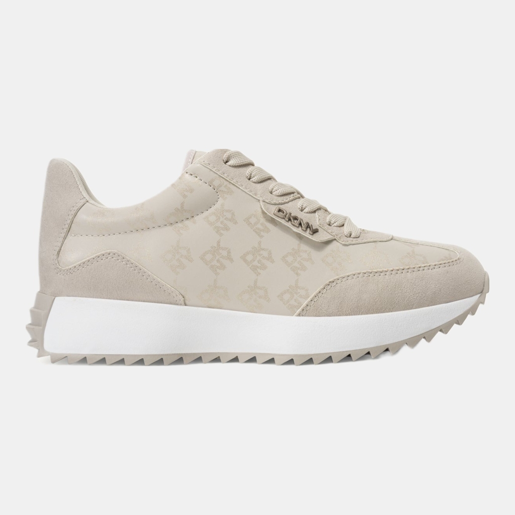 DKNY NAPLES LACE-UP SNEAKER - BONE