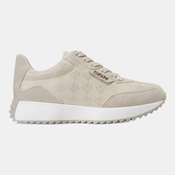 DKNY NAPLES LACE-UP SNEAKER - BONE