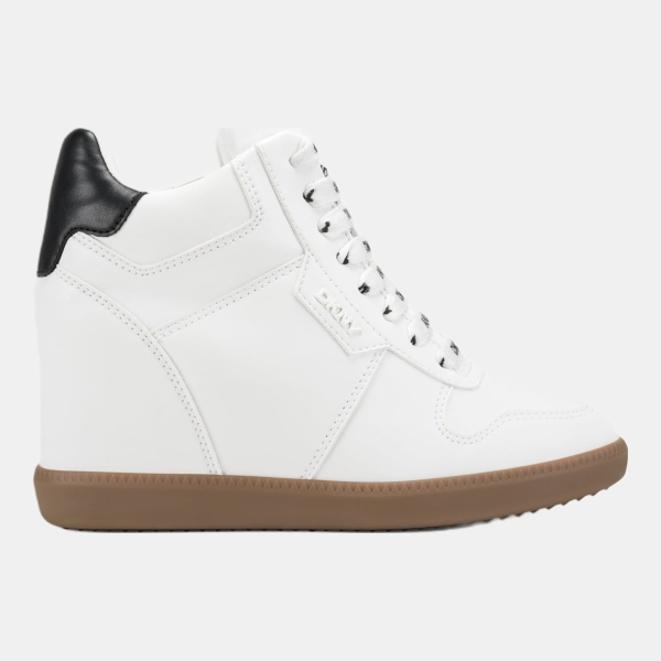 DKNY SEREINA LACE UP SNEAKER - White/Black