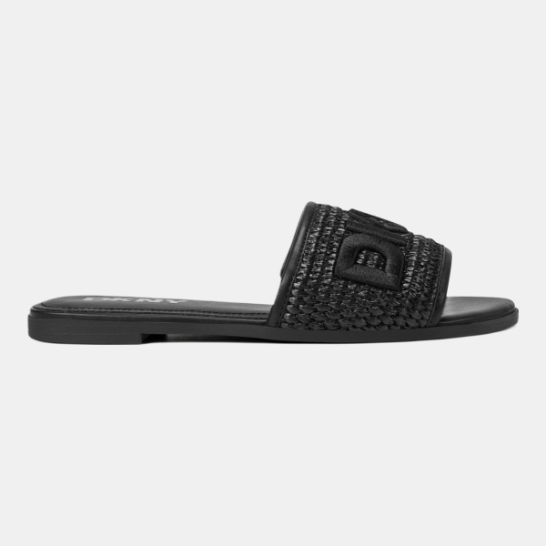 DKNY WINSLET FLAT SLIDE SANDAL - Black